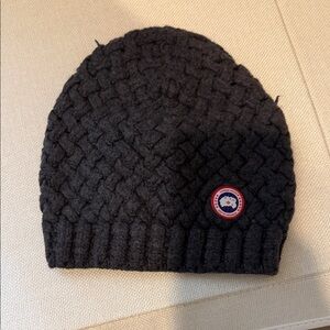 Canada Goose Charcoal Woven Beanie